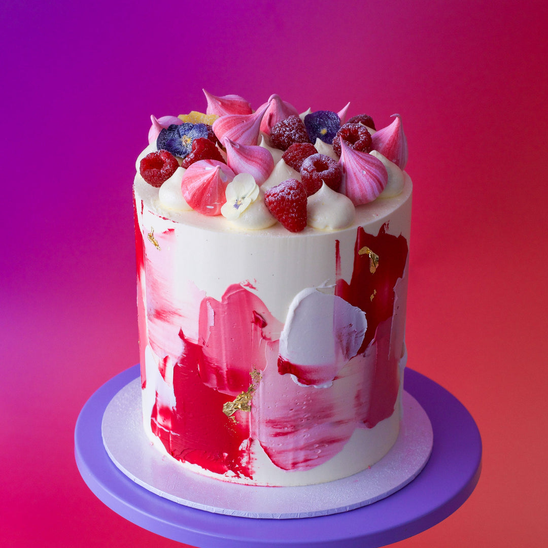 Gluten free lemon raspberry birthday cake