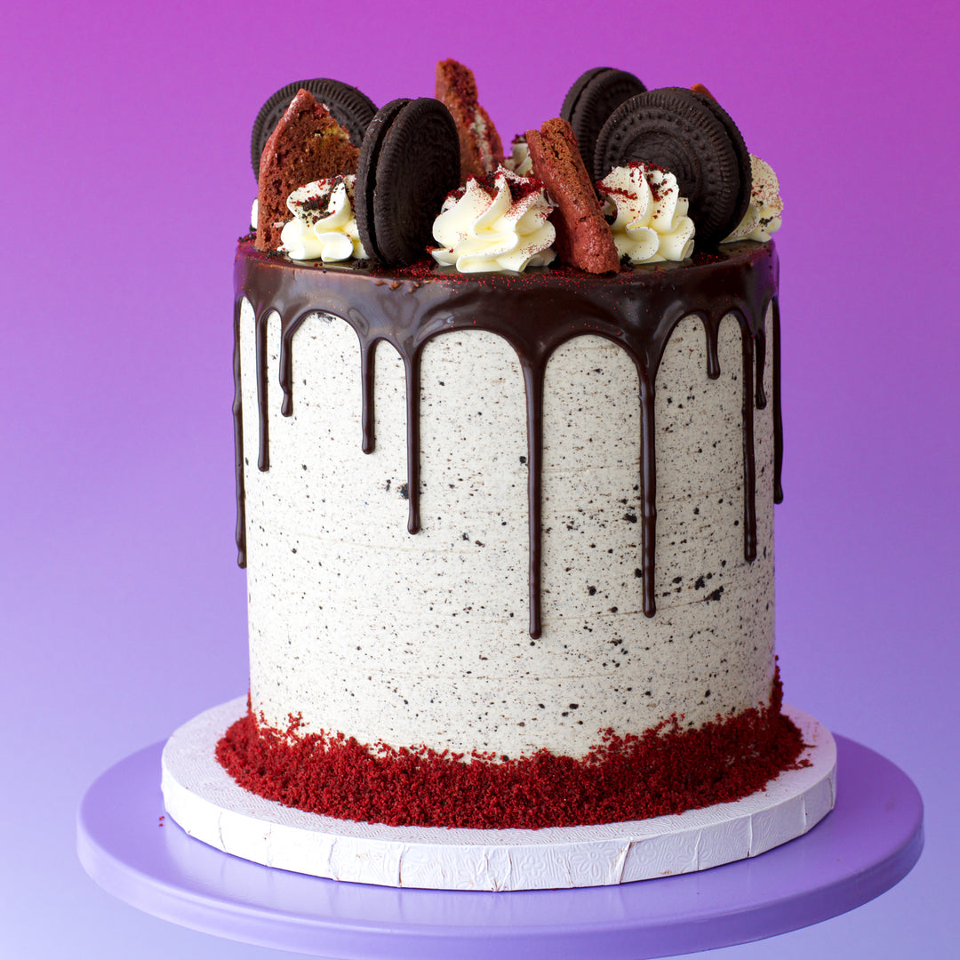 Vegan Red Velvet Oreo Layer Cake