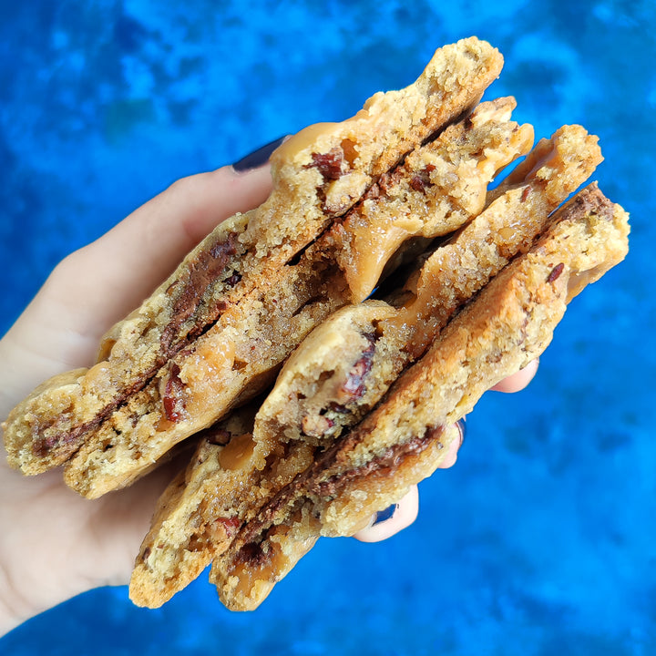 Milk chocolate,Toffee, and Pecan Cookie