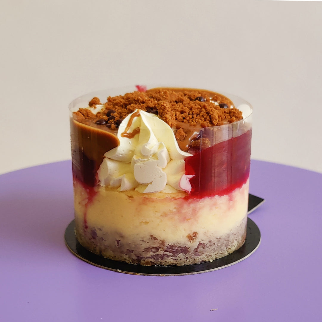 Biscoff & Raspberry Cheesecake