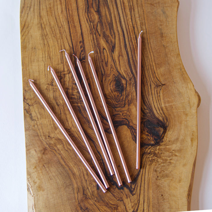Rose Gold Extra Tall Candles