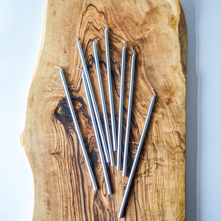 Silver Extra Tall Candles