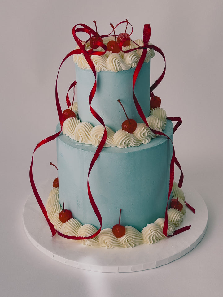 Vegan Retro Ribbon Cake