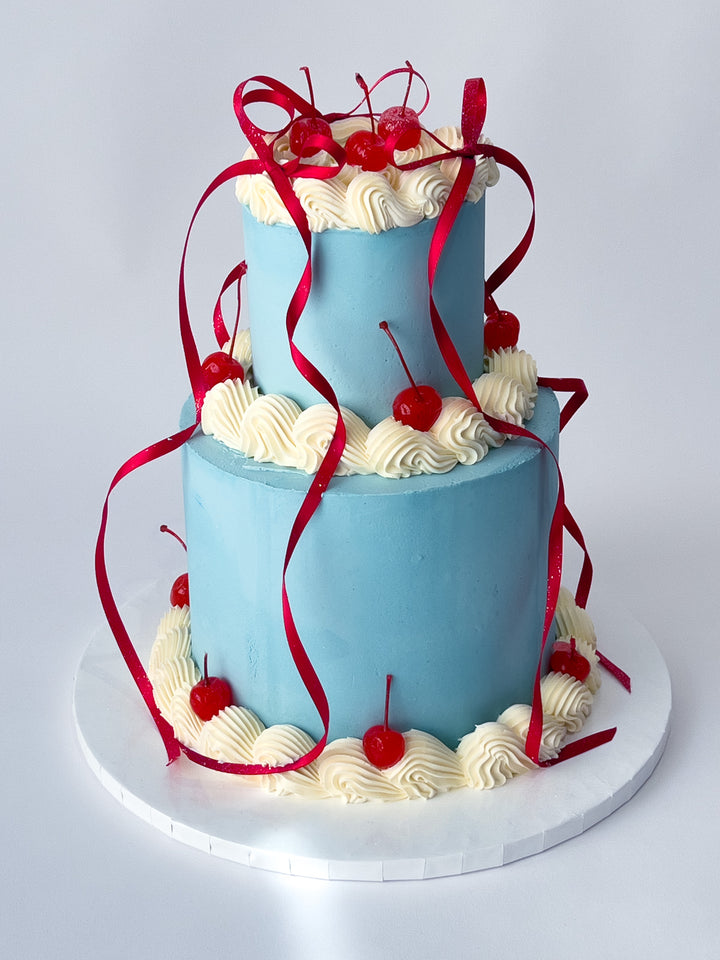 Vegan Retro Ribbon Cake