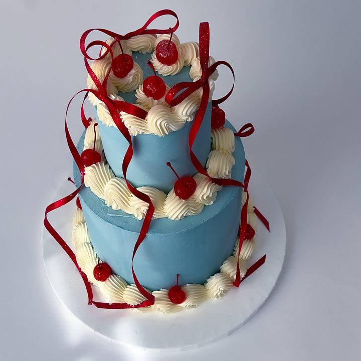 Vegan Retro Ribbon Cake