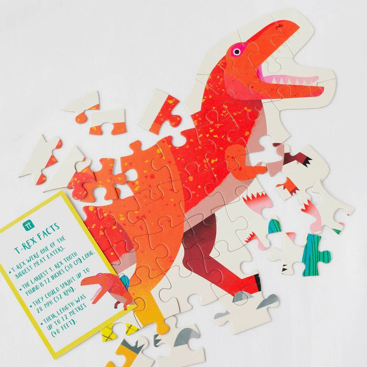 Dinosaur Tyrannosaurus Rex Shaped Puzzle 52 Pieces