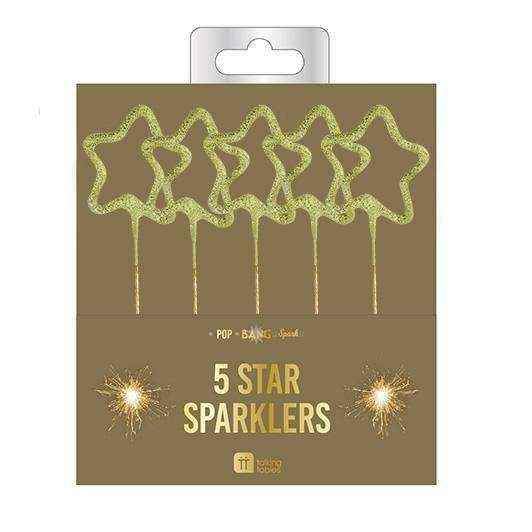 Gold Star Sparkle Candles